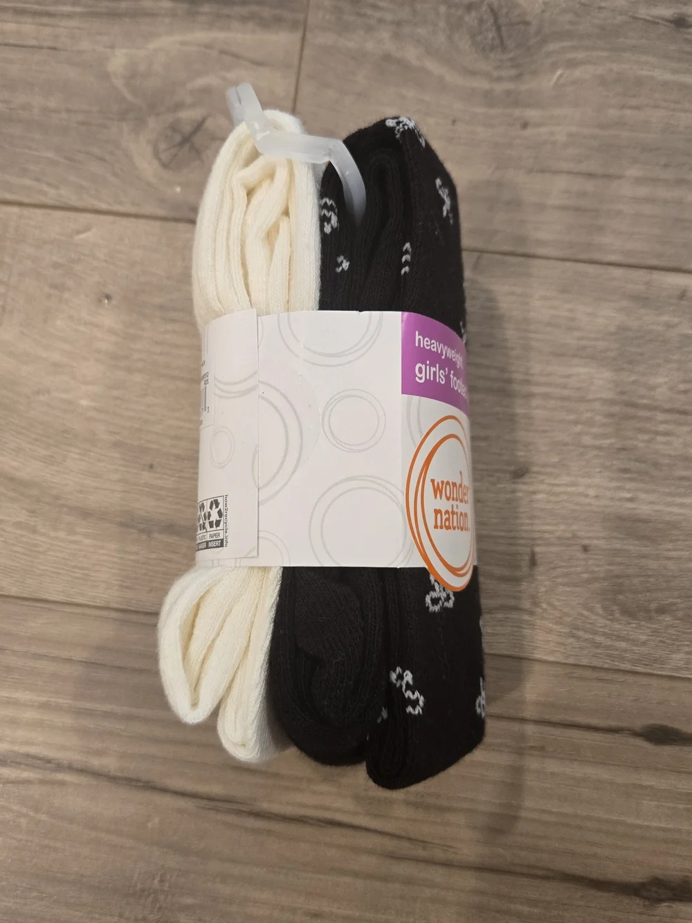 🌻 🎀 NWT Wonder Nation Girls Bow Tights 2-Pack - Size S (4-6) 🎀
